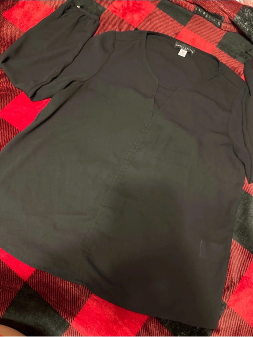 Simply Styled Black V-Neck Blouse